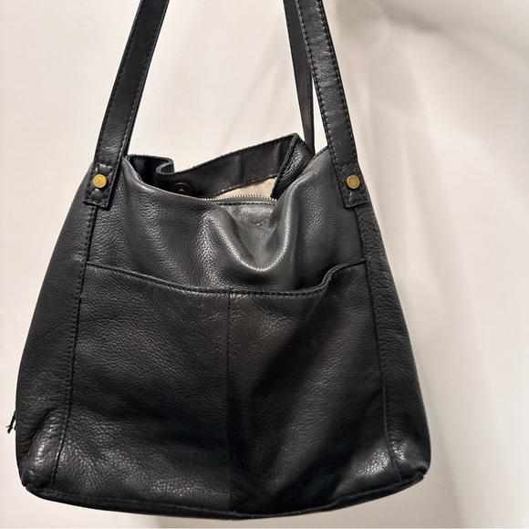 American Leather Co Liberty Shopper Bag Purse Black - Picture 8 of 8